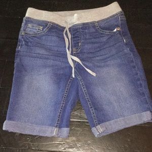 Long jean shorts